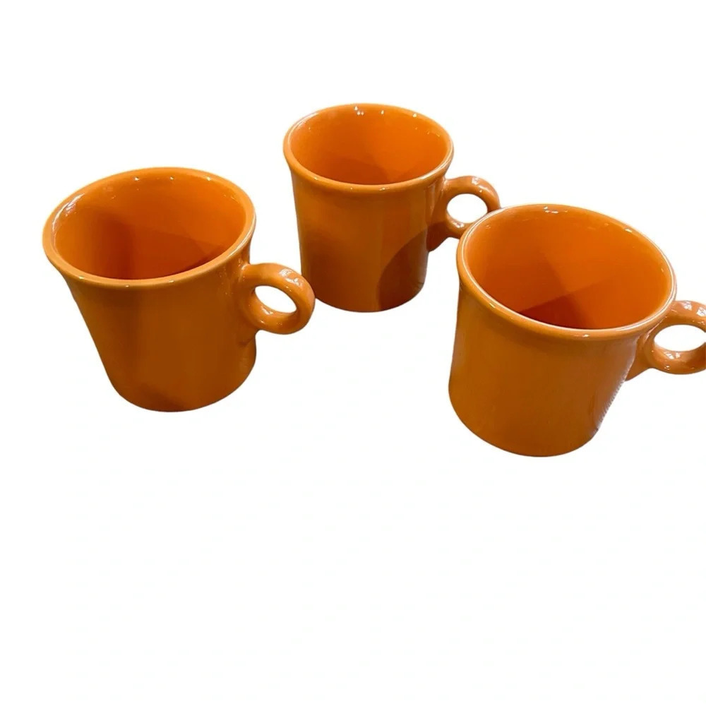 Fiesta Vintage Dinnerware Set of 3 Coffee Mugs Great Used Condition